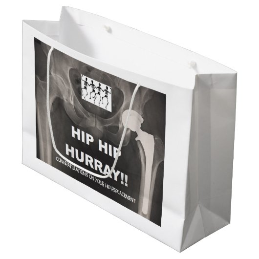 Angesagtes angesagtes Hurray - Contrats auf Große Geschenktüte (Vorderseite Schrägansicht)