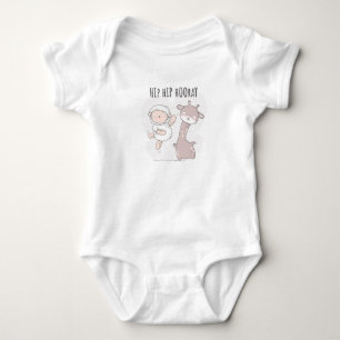 Angesagtes Angesagtes Lamm und Giraffe Baby Strampler