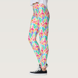 Angesagtes Dreieck-Polygon-Mosaik Wasserfarben-Mus Leggings