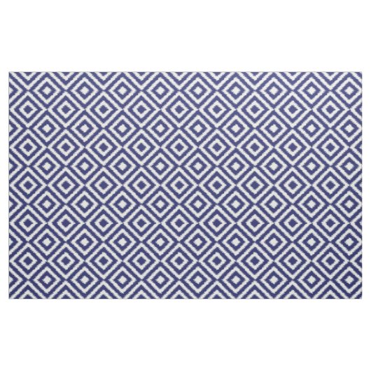 Angesagtes dunkelblaues Ikat-Diamant-Quadrate Mosa Stoff (Fat Quarter (45,7 x 55,9 cm))