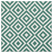 Angesagtes dunkelgrünes Ikat Diamond Squares Mosai Stoff (Muster)