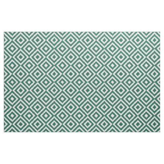 Angesagtes dunkelgrünes Ikat Diamond Squares Mosai Stoff (Fat Quarter (45,7 x 55,9 cm))