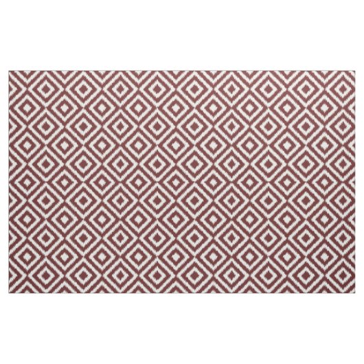 Angesagtes dunkelrotes Ikat Diamond Squares Mosaik Stoff (Fat Quarter (45,7 x 55,9 cm))