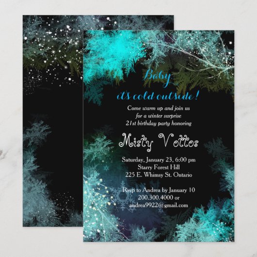 Angesagtes Einladung (Vorne/Hinten)