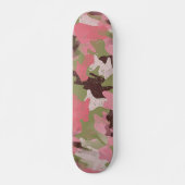 Angesagtes Fun Militär Green Pink Camouflage Art M Skateboard (Vorne)