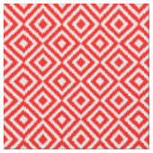 Angesagtes, helles rotes Ikat-Diamantquadrat Mosai Stoff (Nahaufnahme)