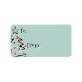 Angesagtes Holidaze - Opal Ice Adressaufkleber (Vorne)