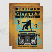 Angesagtes HopfenBar Mitzvah danken Ihnen zu Dankeskarte (Vorne/Hinten)