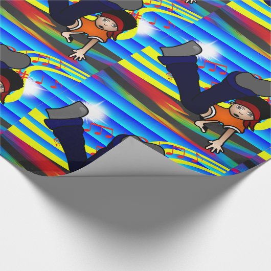 Angesagtes Hopfenbreakdance-Kind Geschenkpapier (Ecke)