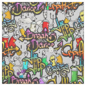 Angesagtes Hopfengraffiti-Mustergewebe Stoff (Muster)