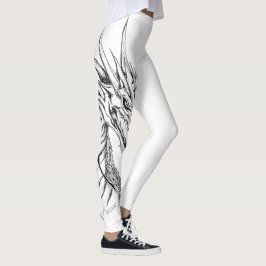 Angesagtes Hopfengrafische Leggings - Drache (Rechts)