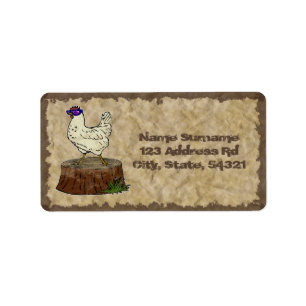 Angesagtes Huhn, Adressen-Etikett Adressaufkleber