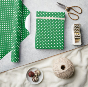 Angesagtes Kleeblatt Green White Punkts Muster Geschenkpapier