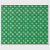 Angesagtes Kleeblatt Green White Punkts Muster Geschenkpapier (Flach)