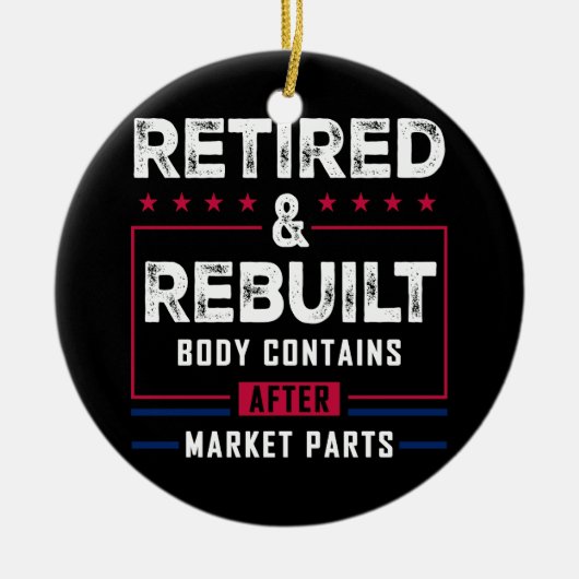 Angesagtes Knie-Joint-Replaceme für einen ermüdete Keramik Ornament (Vorne)