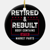 Angesagtes Knie-Joint-Replaceme für einen ermüdete Keramik Ornament (Hinten)