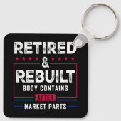 Angesagtes Knie-Joint-Replaceme für einen ermüdete Schlüsselanhänger (Rückseite)