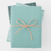 Angesagtes Meerglas Aquamarin Grün Abstrakt Zigzag Geschenkpapier Set (Beispiel)