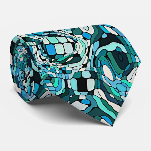 Angesagtes Mosaikkunstmuster des Vintagen Mittelja Krawatte (Gerollt)