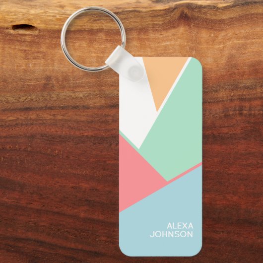 Angesagtes Mosaikkunstmuster mit individueller Chi Schlüsselanhänger (Vorderseite)