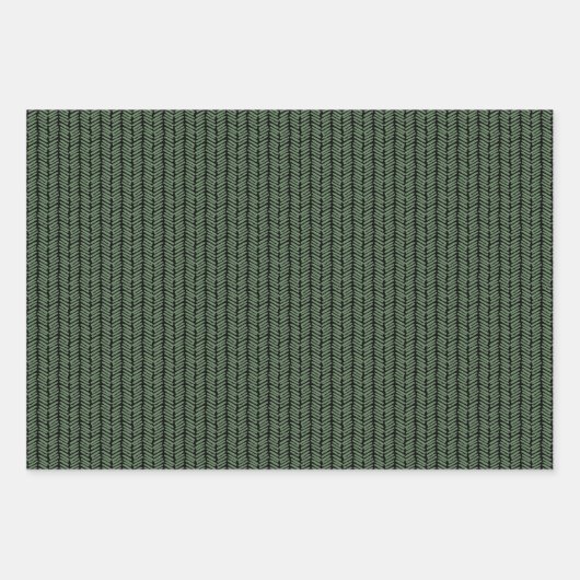 Angesagtes Ochre Brown Green Forest Tree Muster Geschenkpapier Set (Vorderseite 3)