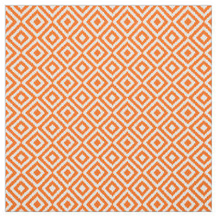 Angesagtes Orange-Diamant-Quadrate Mosaikmuster Stoff