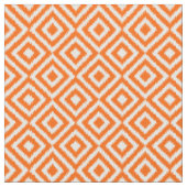 Angesagtes Orange-Diamant-Quadrate Mosaikmuster Stoff (Nahaufnahme)