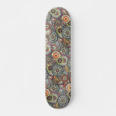 Angesagtes Retro Chic Funky Floral Circles Art Pat Skateboard (Vorne)
