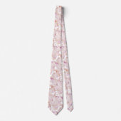 Angesagtes Retro Pastel Pink Mauve Mosaik Art Must Krawatte (Vorderseite)