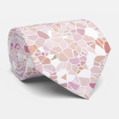 Angesagtes Retro Pastel Pink Mauve Mosaik Art Must Krawatte (Gerollt)