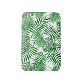 Angesagtes Retro Tropical Green Palm Blattmuster Badematte (Vorderseite Vertikal)