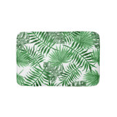Angesagtes Retro Tropical Green Palm Blattmuster Badematte (Vorderseite)