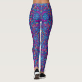 Angesagtes Retro-Yoga in lebendiger Farbe Mandala Leggings (Rückseite)