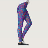 Angesagtes Retro-Yoga in lebendiger Farbe Mandala Leggings (Rechts)