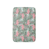 Angesagtes rosa Flamingoes Palm Leafs Art Pattern Badematte (Vorderseite Vertikal)