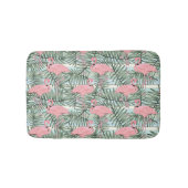 Angesagtes rosa Flamingoes Palm Leafs Art Pattern Badematte (Vorderseite)