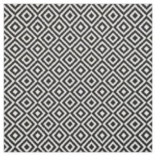 Angesagtes Schwarz-weißes Ikat Diamond Square Mos Stoff