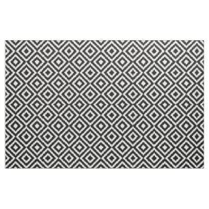 Angesagtes Schwarz-weißes Ikat Diamond Square Mos Stoff