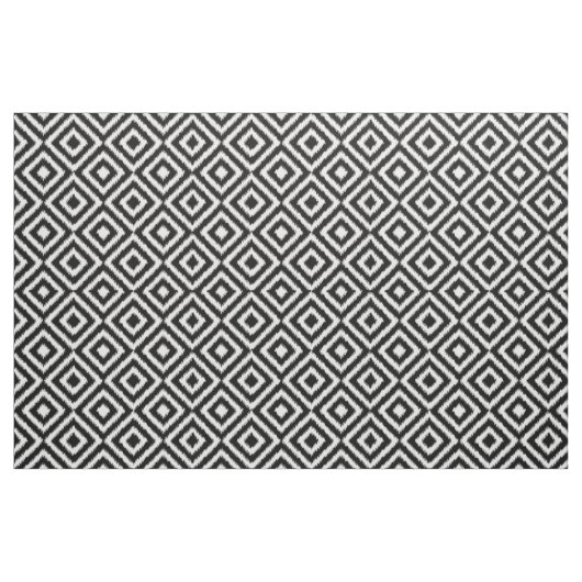 Angesagtes Schwarz-weißes Ikat Diamond Square Mosa Stoff (Fat Quarter (45,7 x 55,9 cm))
