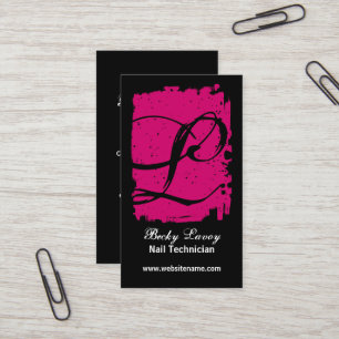 Angesagtes und mutiges Monogramm Visitenkarte