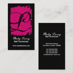 Angesagtes und mutiges Monogramm Visitenkarte