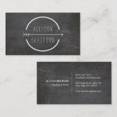 Angesagtes und rustikales Arrow-Logo auf der schwa Visitenkarte (Vorne/Hinten)