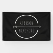 Angesagtes und rustikales Arrow-Logo auf Schwarz Banner (Horizontal)