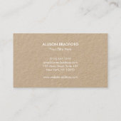 Angesagtes und rustikales Pfeil-Logo auf Kraft II Visitenkarte (Rückseite)