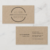 Angesagtes und rustikales Pfeil-Logo bei Kraft Visitenkarte (Vorne/Hinten)