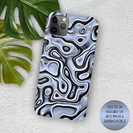 Angesagtes Violet Blue Gray Black 3D Liquid Art Mu Case-Mate iPhone Hülle