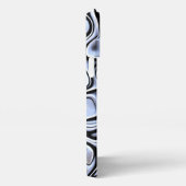 Angesagtes Violet Blue Gray Black 3D Liquid Art Mu iPhone Hülle (Rechte Seite)