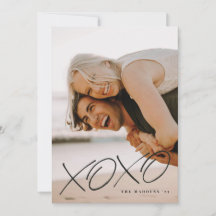 Angeschlossene XOXO Overlay Valentine's Day Card -