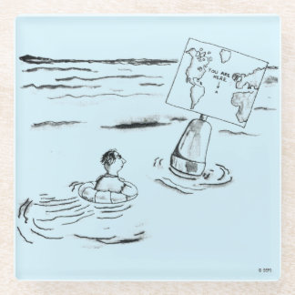 Angeschwemmt Glasuntersetzer