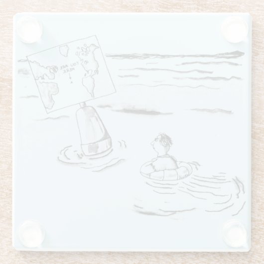 Angeschwemmt Glasuntersetzer (Rückseite)